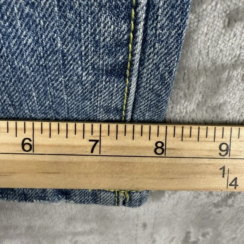 Y2K Guess Jeans Women's Size 26‎ Blue Denim Bootcut Jeans Patchwork Distressed